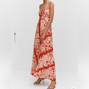 Pleated halter neck dress